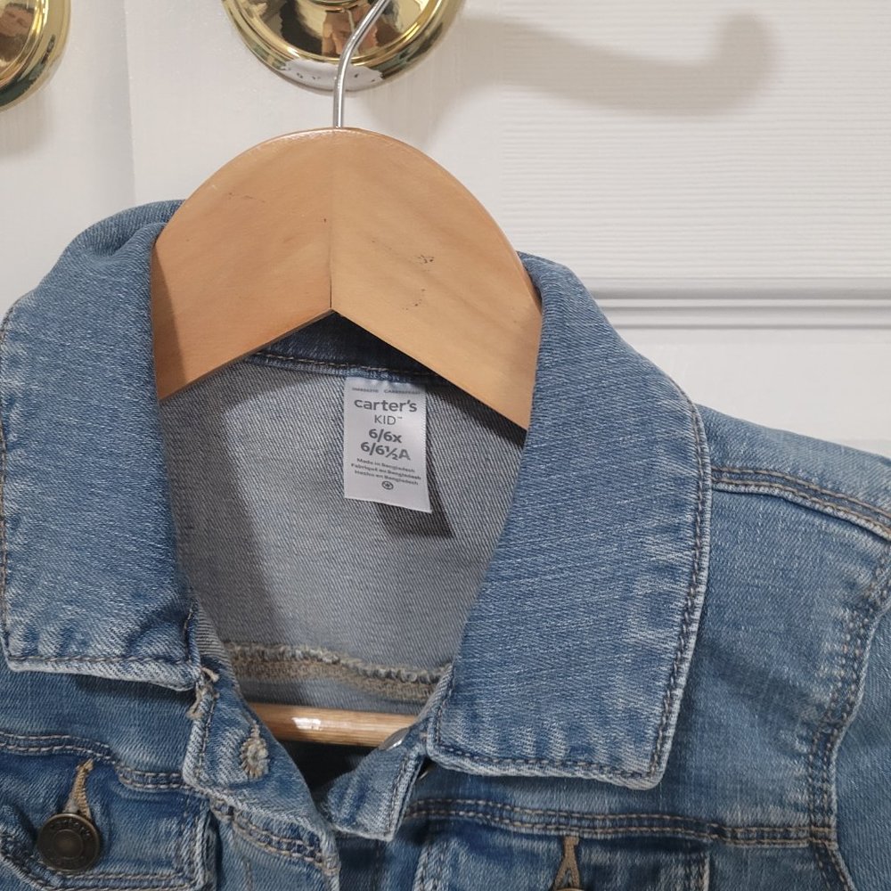 Carter's Jeans coat for girls 6/6x - Picture 3 of 7